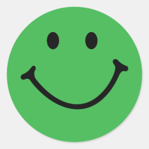 klassieke groene zijde ronde sticker