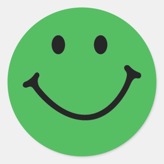 klassieke groene zijde ronde sticker (Voorkant)