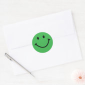 klassieke groene zijde ronde sticker (Envelop)