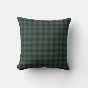 Klassieke groene zwarte Buffalo Tartan Plaid vinta Kussen