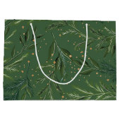 Klassieke Groenen Pijnenkrans Kerstvakantie Groot Cadeauzakje (Achterkant)