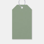 Klassieke Groenere Wreath Sip Hooray Favor Cadeaulabel (Achterkant)