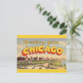 Klassieke groet uit Chicago Briefkaart (Staand voorkant)