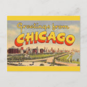 Klassieke groet uit Chicago Briefkaart (Voorkant)
