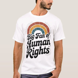 Klassieke grote fan van mensenrechten vintage rege t-shirt