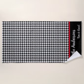 Klassieke Grote Houndstooth Patroon Pool Strandlak Strandlaken (Voorkant)