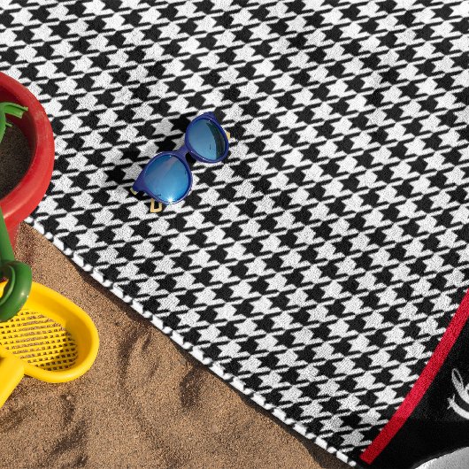 Klassieke Grote Houndstooth Patroon Pool Strandlak Strandlaken