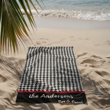 Klassieke Grote Houndstooth Patroon Pool Strandlak