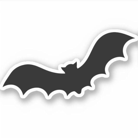 Klassieke Grote Vleermuis silhouet omtrek Sticker (Voorkant)