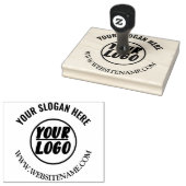 Klassieke, grote zakelijke, aangepaste Logo en web Rubberstempel (Gestempeld)