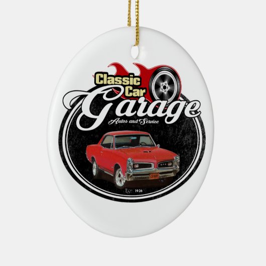 Klassieke GTO-garage Keramisch Ornament (Rechts)