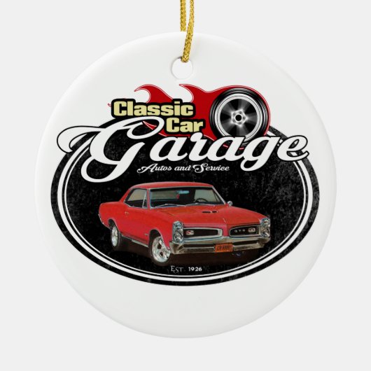 Klassieke GTO-garage Keramisch Ornament (Voorkant)