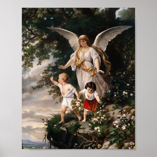 Klassieke Guardian Angel Print van Plockhorst (Voorkant)