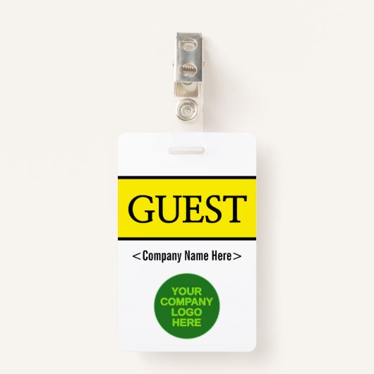 Klassieke "GUEST"-badge Badge (Voorkant met clip)
