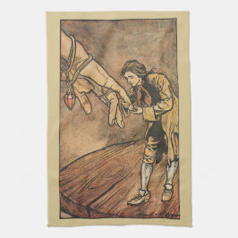 Klassieke Gulliver's Travels van Arthur Rackham Theedoek