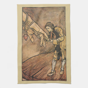 Klassieke Gulliver's Travels van Arthur Rackham Theedoek
