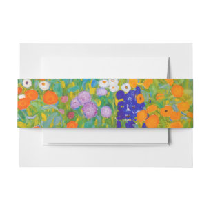 Klassieke Gustav Klimt cottage tuinkleurrijke bloe Uitnodigingen Wikkel