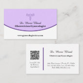 Klassieke gynaecoloog verloskundige OBGYN QR-code Visitekaartje (Voorkant / Achterkant)