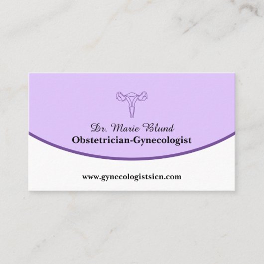 Klassieke gynaecoloog verloskundige OBGYN QR-code Visitekaartje (Voorkant)