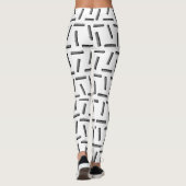 Klassieke Haar Combs Patroon KLANT ACHTERGROND KLE Leggings (Achterkant)