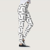 Klassieke Haar Combs Patroon KLANT ACHTERGROND KLE Leggings (Rechts)