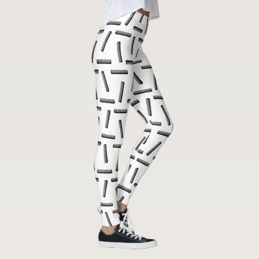 Klassieke Haar Combs Patroon KLANT ACHTERGROND KLE Leggings (Rechts)