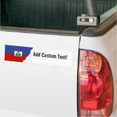 Klassieke Haïtiaanse vlag Bumpersticker (Op Truck)