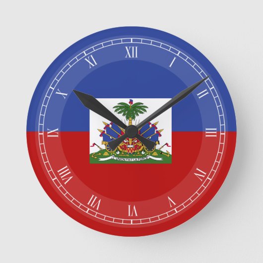 Klassieke Haïtiaanse vlag Ronde Klok (Voorkant)