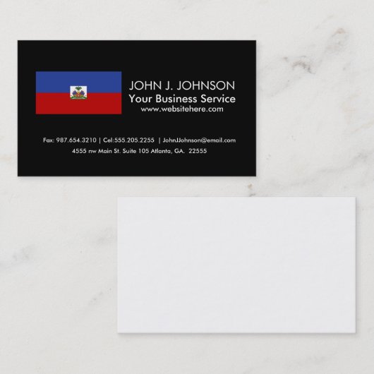 Klassieke Haïtiaanse vlag Visitekaartje (Voorkant / Achterkant)
