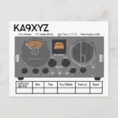 Klassieke Hallicrafters S 20R Radio Receiver QSL Briefkaart (Voorkant)