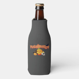 Klassieke Halloween fles Koeler met Zip