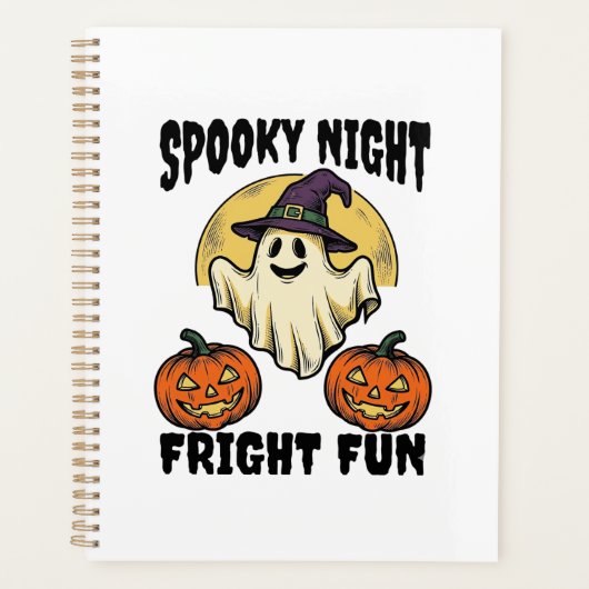Klassieke Halloween Geest Verschrikkelijke Pompoen Planner (Voorkant)