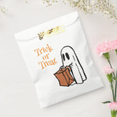 Klassieke Halloween Ghost met Bag Trick of Treatin Bedankzakje (Gezegeld)