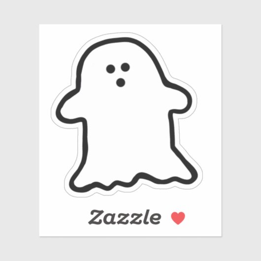 Klassieke Halloween Ghost Sticker (Vel)