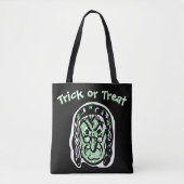 Klassieke Halloween heks | Donkere Trick or treat Tote Bag (Voorkant)