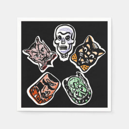 Klassieke Halloween karakters | Donker Servet