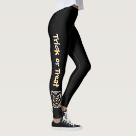 Klassieke Halloween kat | Donkere Trick or treat Leggings