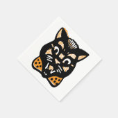 Klassieke Halloween kat Servet (Hoek)