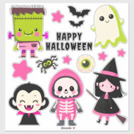 Klassieke Halloween Monsters Spooky Schattigee Whi Sticker