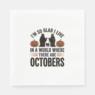 Klassieke Halloween oktober citaat Pompoen Kat ont Servet