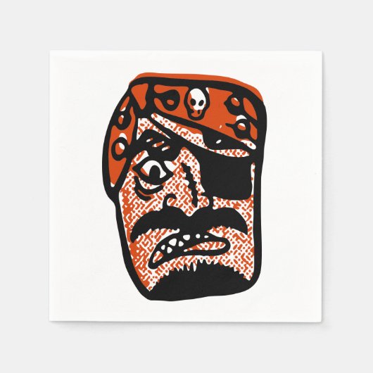 Klassieke Halloween piraat Servet (Voorkant)