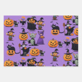 Klassieke Halloween Pompoen Carving Wrapping Paper (Voorkant)