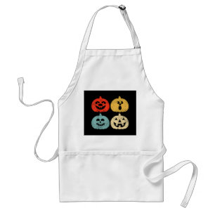 Klassieke Halloween Pompoen Grappig Retro Cadeau Standaard Schort