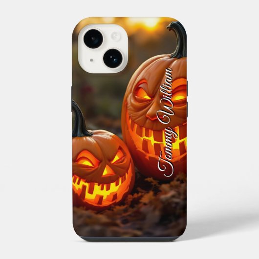 Klassieke Halloween pompoen iPhone Hoesje (Achterkant)