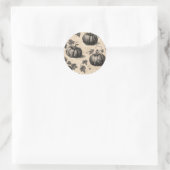 Klassieke Halloween pompoenen Ronde Sticker (Tas)