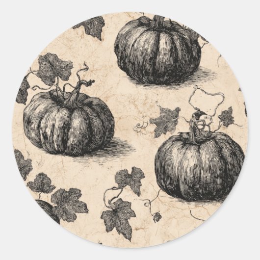 Klassieke Halloween pompoenen Ronde Sticker (Voorkant)