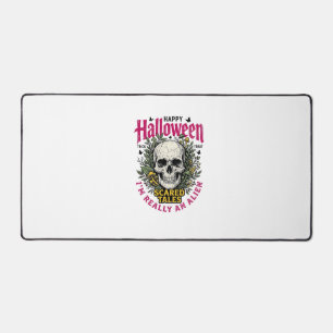 Klassieke Halloween Schedel Alien Grafisch voor Wi Bureaumat