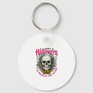 Klassieke Halloween Schedel Alien Grafisch voor Wi Sleutelhanger
