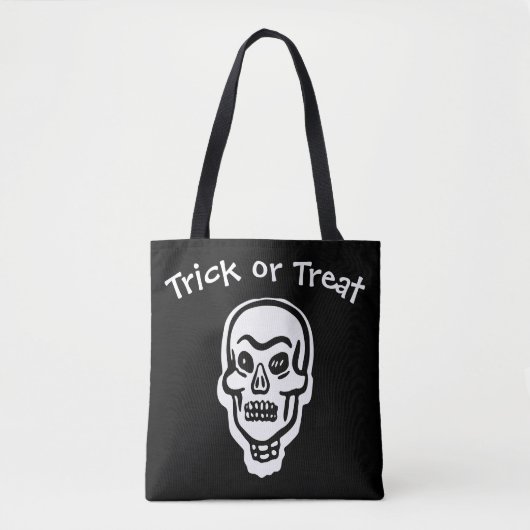 Klassieke Halloween Skull | Donkere Trick or treat Tote Bag (Voorkant)