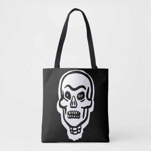Klassieke Halloween Skull Tote Bag (Voorkant)